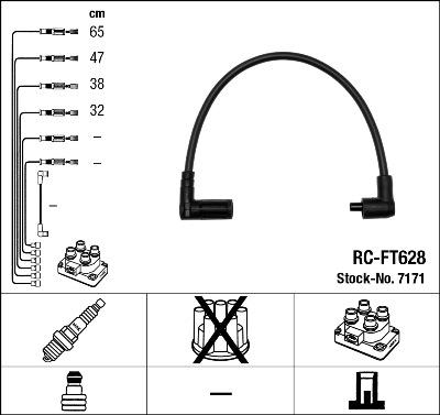 NGK 7171 - Kit de câbles d'allumage cwaw.fr