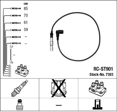 NGK 7303 - Kit de câbles d'allumage cwaw.fr