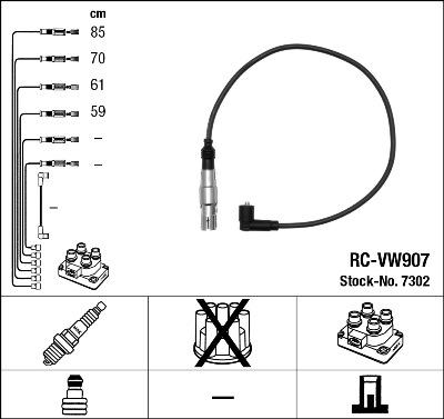 NGK 7302 - Kit de câbles d'allumage cwaw.fr