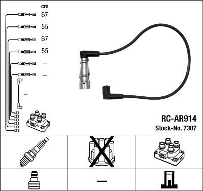 NGK 7307 - Kit de câbles d'allumage cwaw.fr