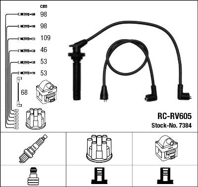 NGK 7384 - Kit de câbles d'allumage cwaw.fr