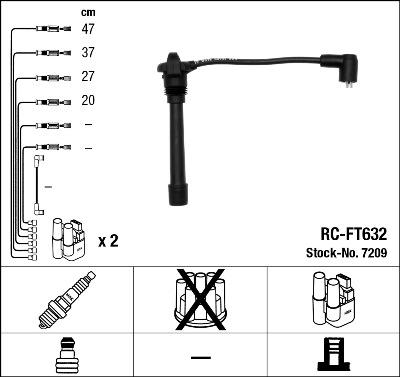 NGK 7209 - Kit de câbles d'allumage cwaw.fr