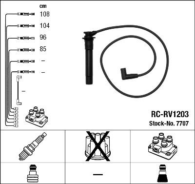 NGK 7707 - Kit de câbles d'allumage cwaw.fr