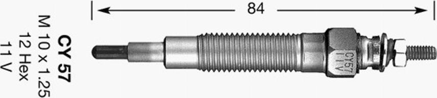 NGK CY57 - Bougie de préchauffage cwaw.fr