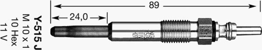 NGK Y-515J - Bougie de préchauffage cwaw.fr