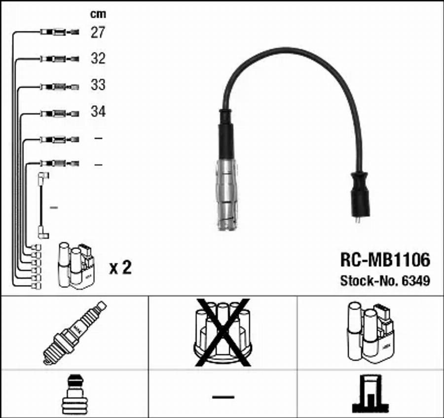 NGK RC-MB1106 - Kit de câbles d'allumage cwaw.fr