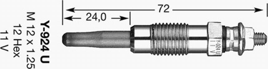 NGK Y-924U - Bougie de préchauffage cwaw.fr