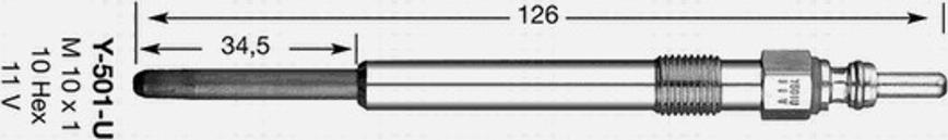 NGK Y-501U - Bougie de préchauffage cwaw.fr