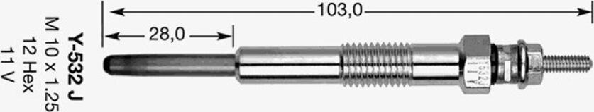 NGK Y-532J - Bougie de préchauffage cwaw.fr