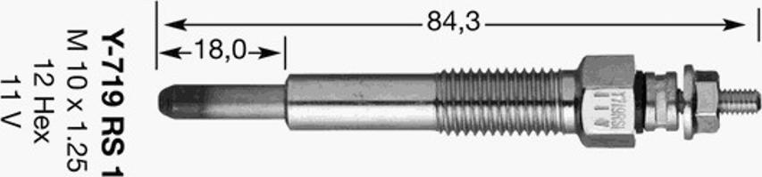 NGK Y-719RS1 - Bougie de préchauffage cwaw.fr