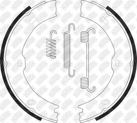 NiBK FN0693 - Jeu de mâchoires de frein, frein de stationnement cwaw.fr