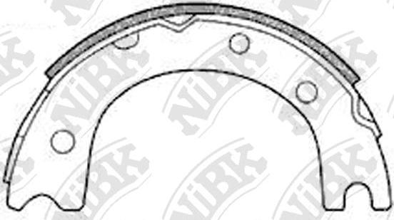 NiBK FN2257 - Jeu de mâchoires de frein, frein de stationnement cwaw.fr