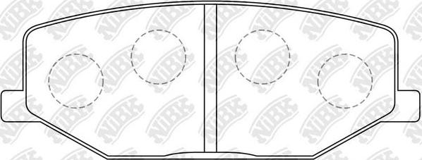 NiBK PN9118 - Kit de plaquettes de frein, frein à disque cwaw.fr