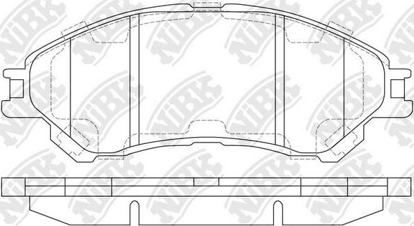 NiBK PN9809 - Kit de plaquettes de frein, frein à disque cwaw.fr