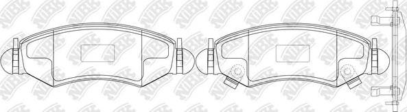 NiBK PN9807 - Kit de plaquettes de frein, frein à disque cwaw.fr