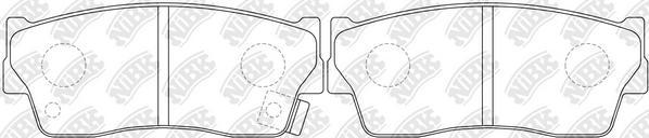 NiBK PN9298 - Kit de plaquettes de frein, frein à disque cwaw.fr