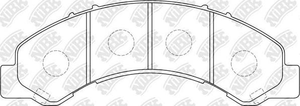 NiBK PN4464 - Kit de plaquettes de frein, frein à disque cwaw.fr