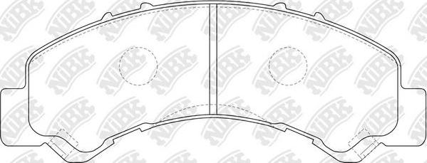 NiBK PN4543 - Kit de plaquettes de frein, frein à disque cwaw.fr