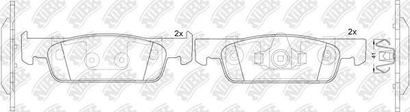 NiBK PN43001 - Kit de plaquettes de frein, frein à disque cwaw.fr