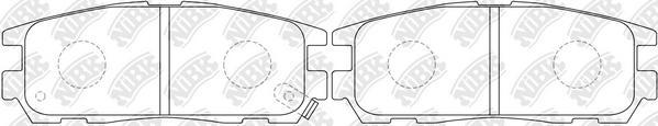 NiBK PN4299 - Kit de plaquettes de frein, frein à disque cwaw.fr