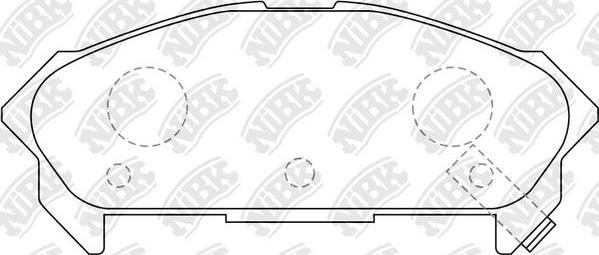 NiBK PN4296 - Kit de plaquettes de frein, frein à disque cwaw.fr