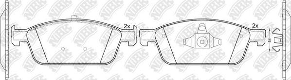 NiBK PN51011 - Kit de plaquettes de frein, frein à disque cwaw.fr