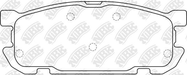 NiBK PN5809 - Kit de plaquettes de frein, frein à disque cwaw.fr