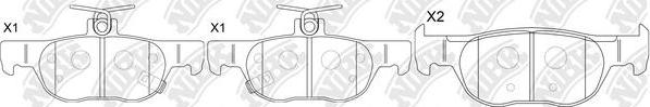 NiBK PN5822 - Kit de plaquettes de frein, frein à disque cwaw.fr