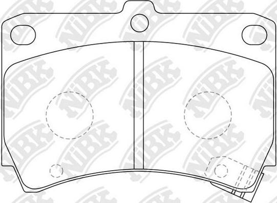 NiBK PN5232 - Kit de plaquettes de frein, frein à disque cwaw.fr