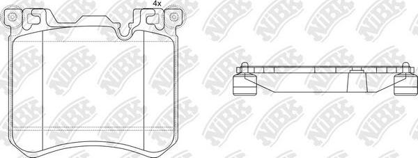 NiBK PN0495 - Kit de plaquettes de frein, frein à disque cwaw.fr