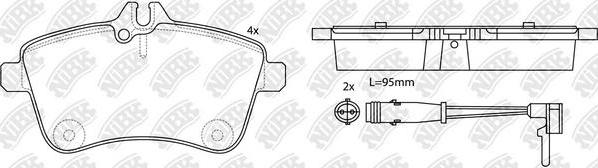 NiBK PN0490W - Kit de plaquettes de frein, frein à disque cwaw.fr