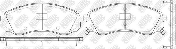 NiBK PN0458 - Kit de plaquettes de frein, frein à disque cwaw.fr