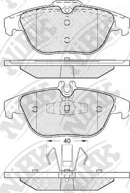 NiBK PN0460 - Kit de plaquettes de frein, frein à disque cwaw.fr