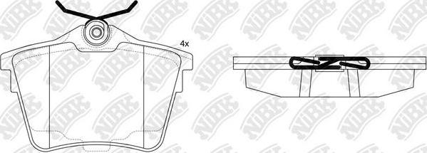 NiBK PN0468 - Kit de plaquettes de frein, frein à disque cwaw.fr