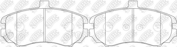 NiBK PN0419 - Kit de plaquettes de frein, frein à disque cwaw.fr