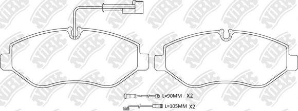 NiBK PN0410W - Kit de plaquettes de frein, frein à disque cwaw.fr