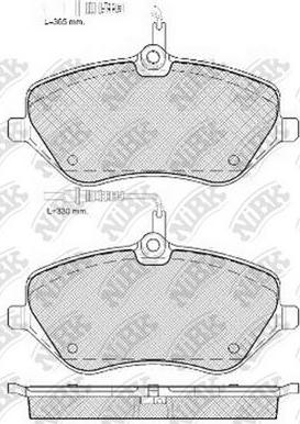 NiBK PN0470W - Kit de plaquettes de frein, frein à disque cwaw.fr