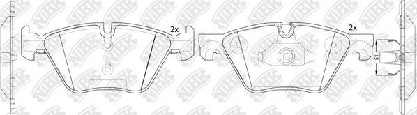 NiBK PN0545 - Kit de plaquettes de frein, frein à disque cwaw.fr