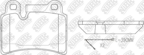 NiBK PN0541W - Kit de plaquettes de frein, frein à disque cwaw.fr