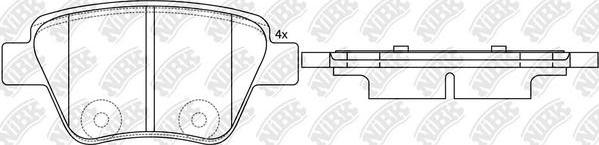 NiBK PN0550 - Kit de plaquettes de frein, frein à disque cwaw.fr