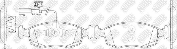 NiBK PN0658W - Kit de plaquettes de frein, frein à disque cwaw.fr