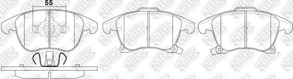 NiBK PN0668 - Kit de plaquettes de frein, frein à disque cwaw.fr