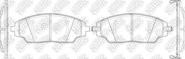 NiBK PN0632 - Kit de plaquettes de frein, frein à disque cwaw.fr