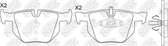 NiBK PN0092W - Kit de plaquettes de frein, frein à disque cwaw.fr