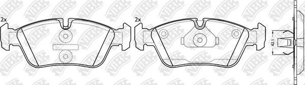 NiBK PN0010 - Kit de plaquettes de frein, frein à disque cwaw.fr