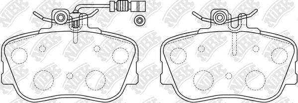 NiBK PN0025W - Kit de plaquettes de frein, frein à disque cwaw.fr