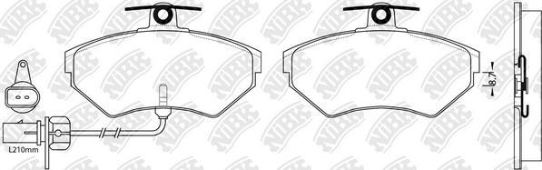 NiBK PN0023W - Kit de plaquettes de frein, frein à disque cwaw.fr