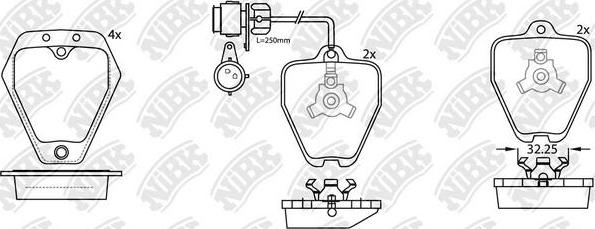 NiBK PN0105W - Kit de plaquettes de frein, frein à disque cwaw.fr