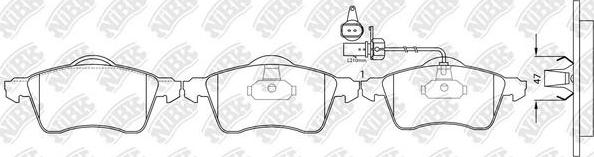 NiBK PN0108W - Kit de plaquettes de frein, frein à disque cwaw.fr