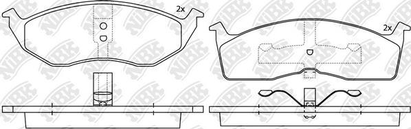 NiBK PN0110 - Kit de plaquettes de frein, frein à disque cwaw.fr